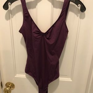 Natalie Adult Microfiber Pinch Front Leotard- M